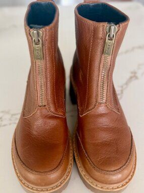 Sorel Chestnut Leather Zip Boots